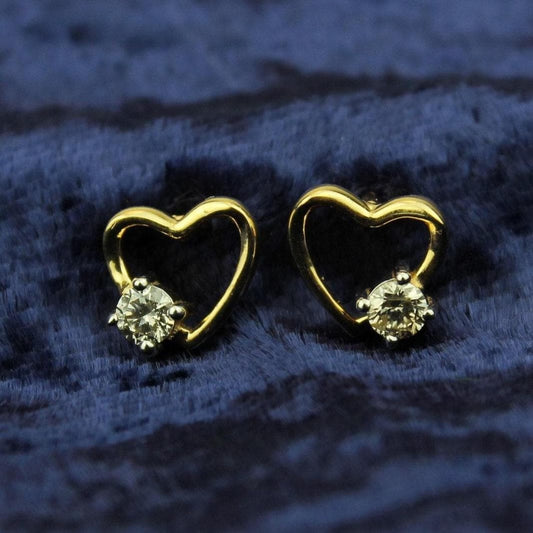 Kids Heart Diamond Stud Earrings