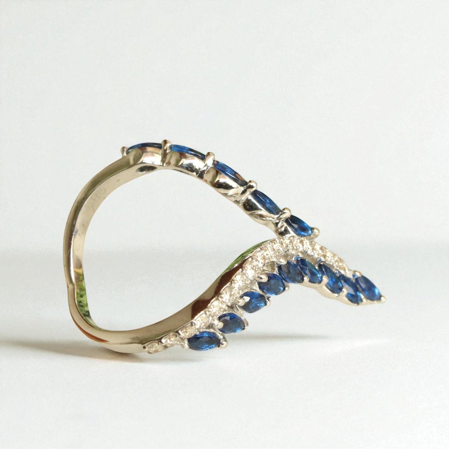 Natural Blue Sapphire & Diamond Ring
