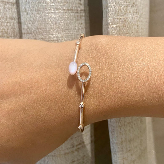 Ellipse Dual Styling Diamond Bracelet