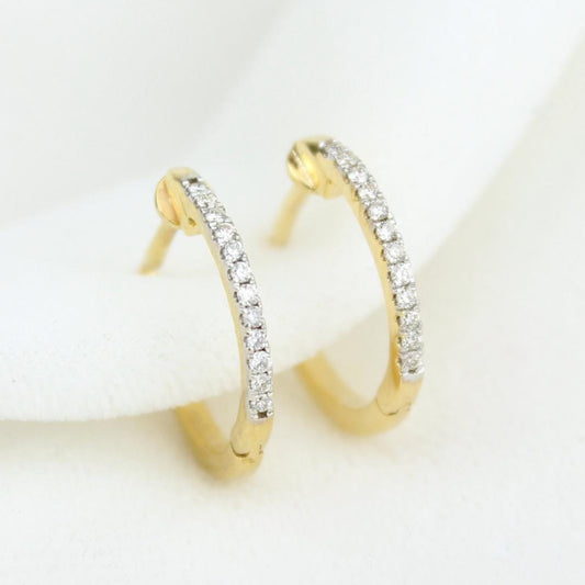Small Diamond Plug Earrings