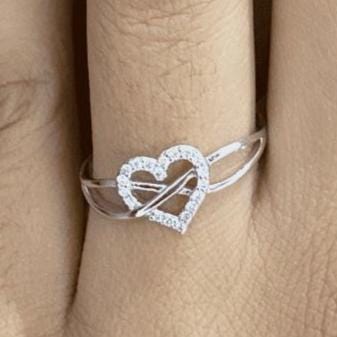 Heart Infinity Diamond Ring