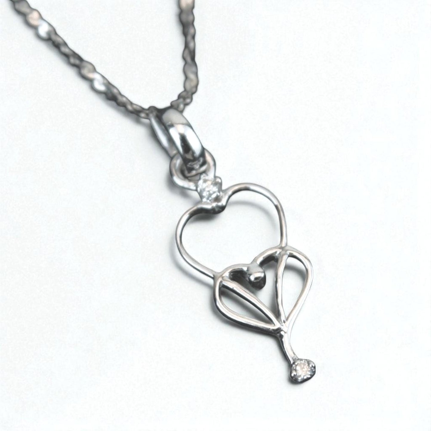 Heart Diamond Charm Pendant