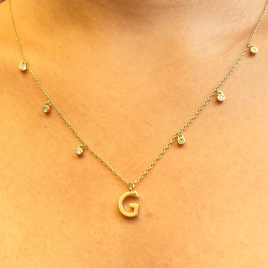 Personalized Initial Diamond Necklace