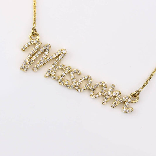 Name Letter Diamond Necklace