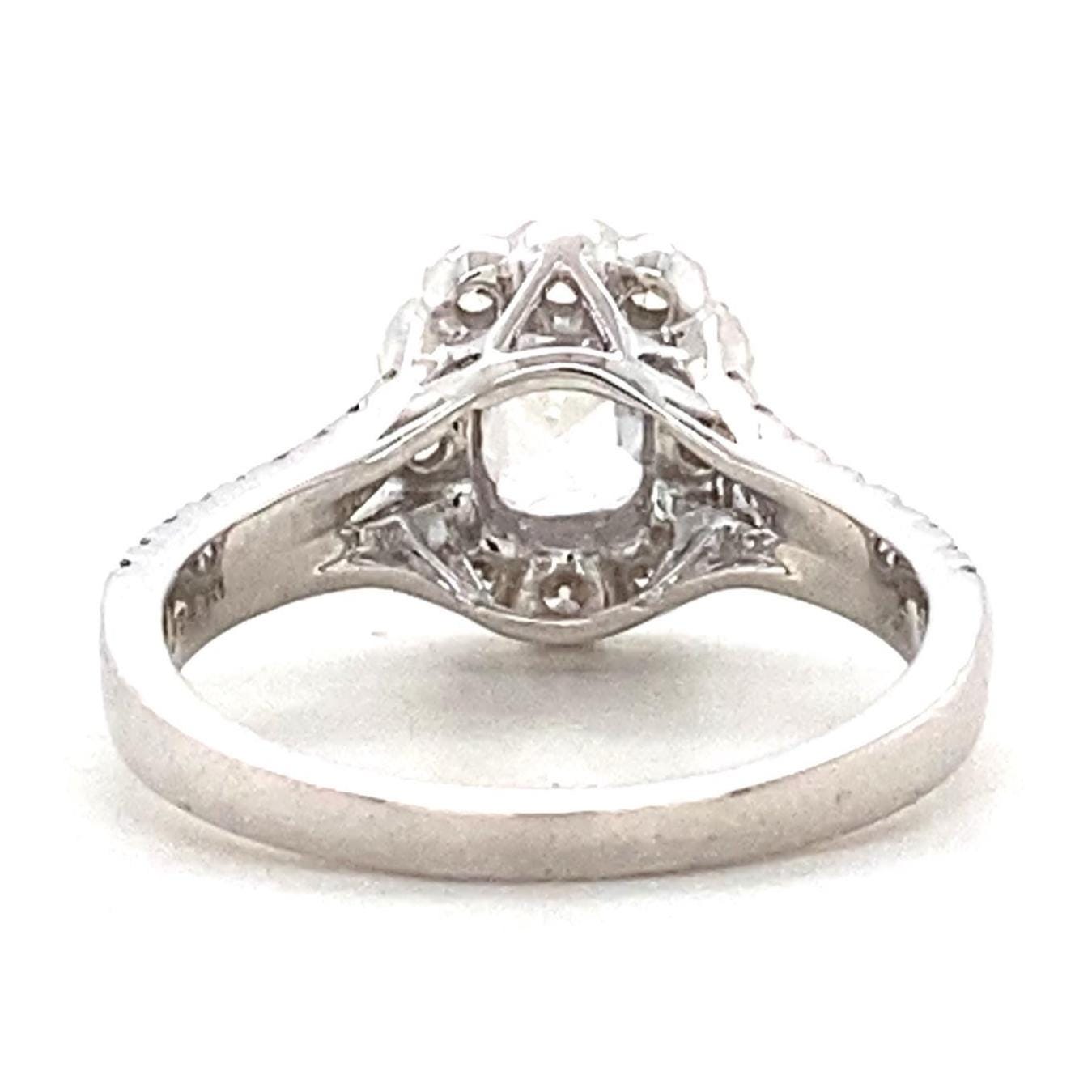 Oval Solitaire Diamond Ring