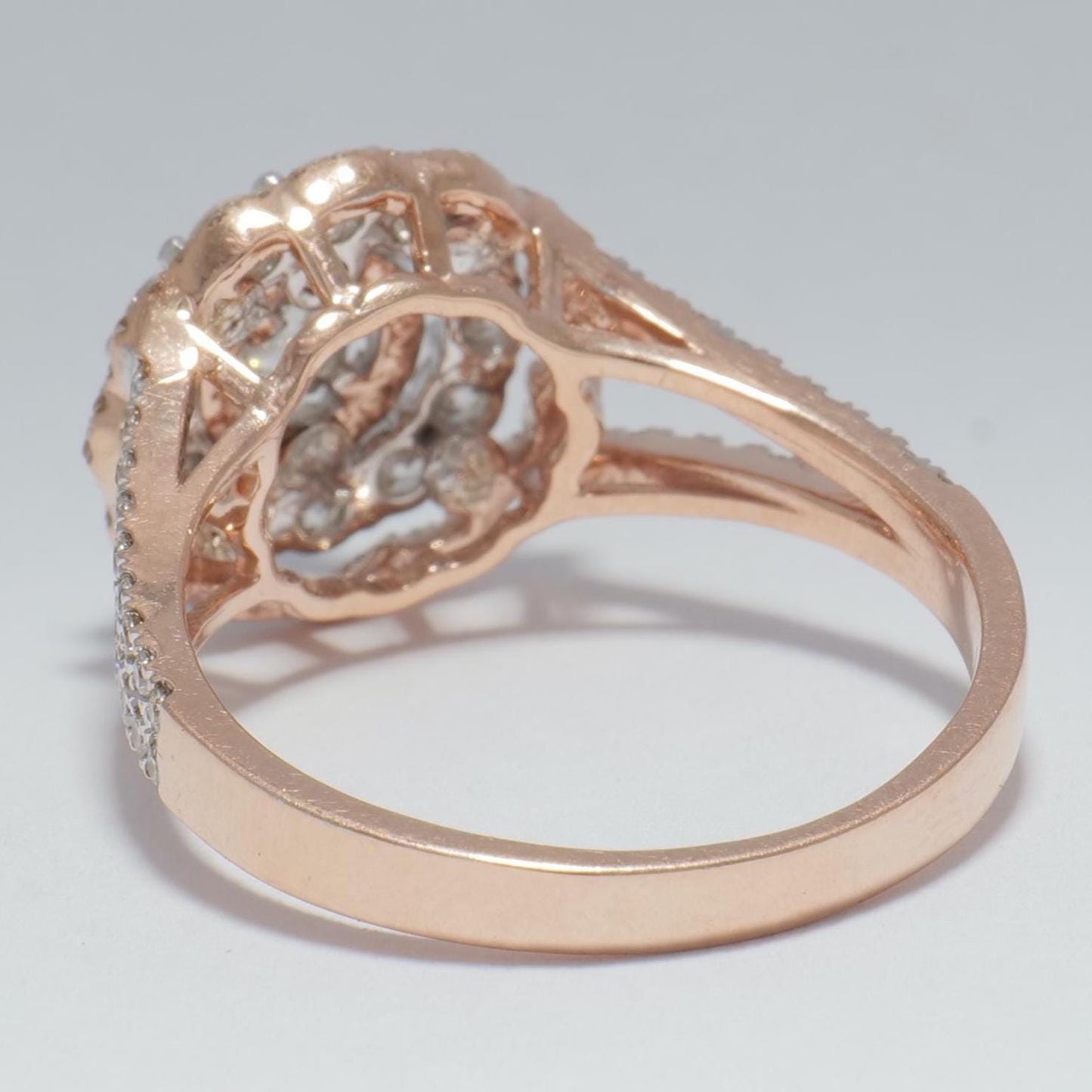Flower Solitaire Cluster Diamond Ring