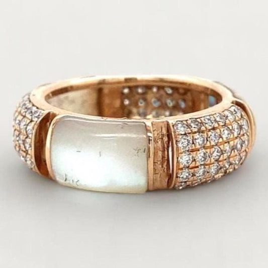 Mother of Pearl Diamond Ring