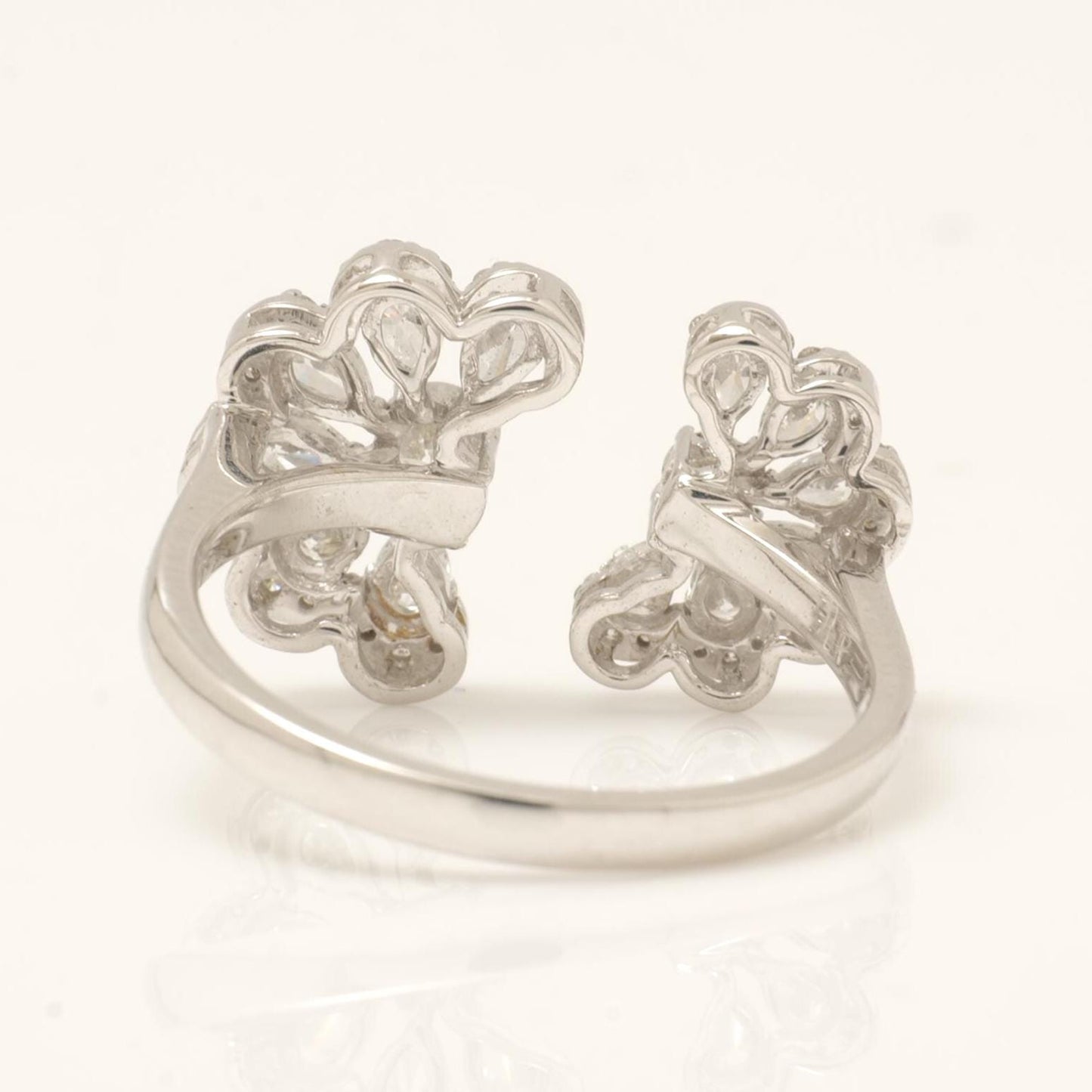 Floral Pear Diamond Ring