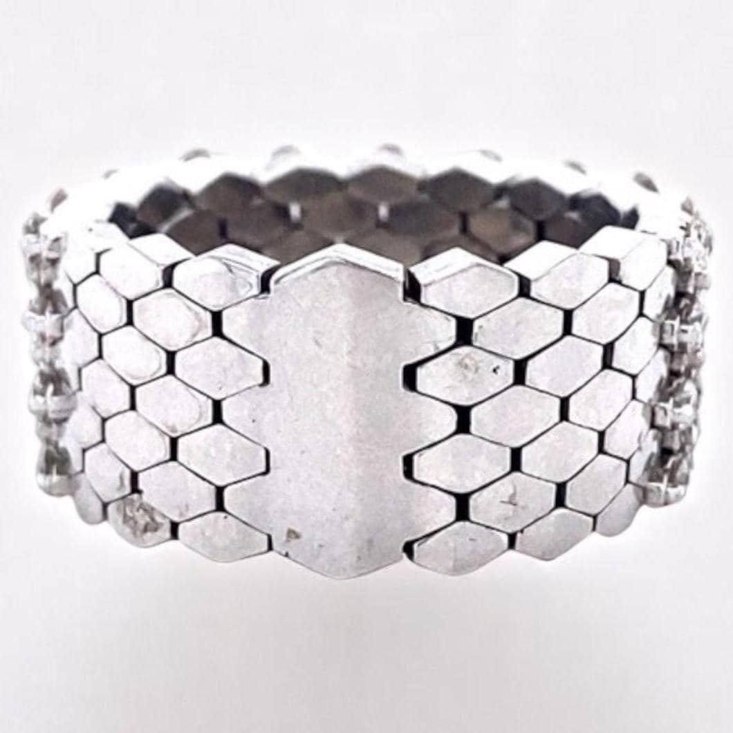 Honeycomb Diamond Band Ring