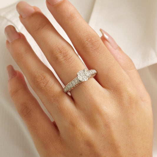 Illusion Set Fancy Natural Diamond Ring