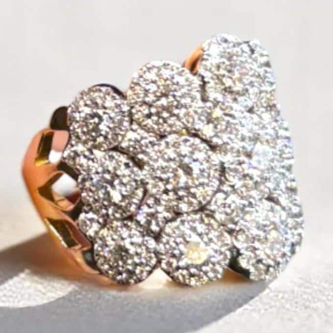 Floral Diamond Cocktail Ring