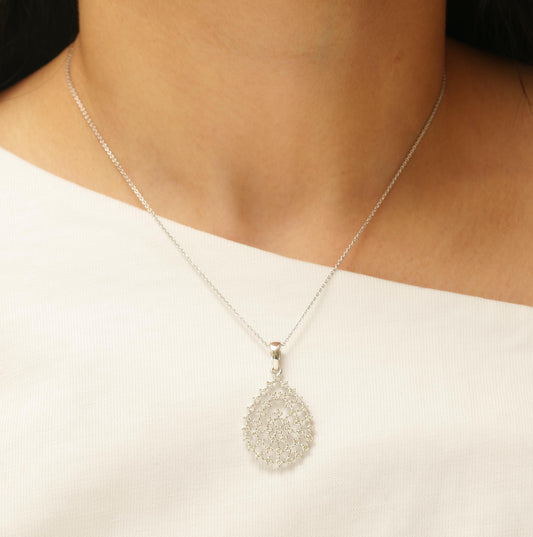 Teardrop Diamond Pendant