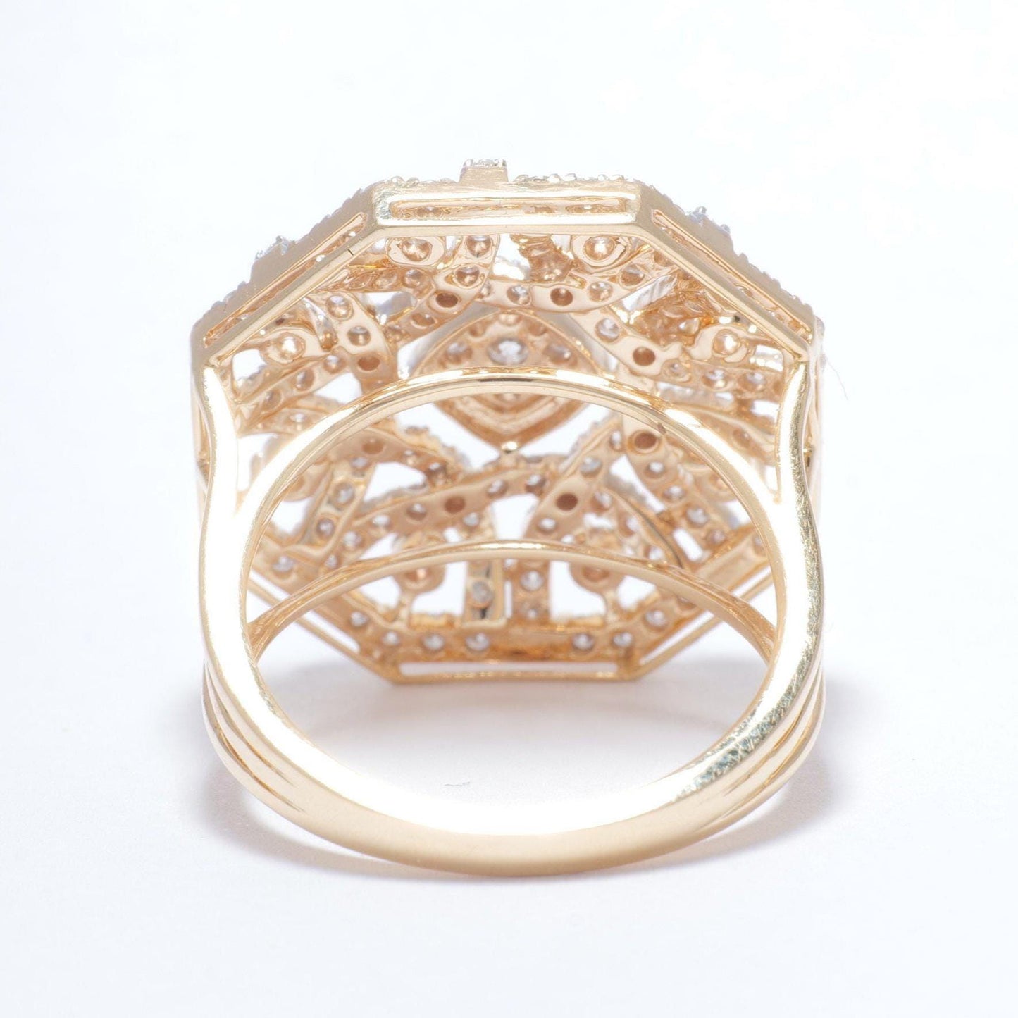 Octagonal Natural Diamond Ring