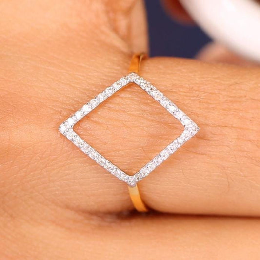Rhombus Diamond Ring