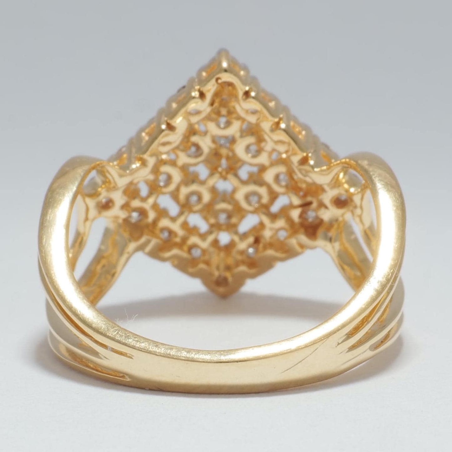 Halo Square Natural Diamond Bridal Ring