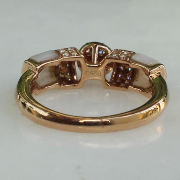 Mother of Pearl Diamond Ring