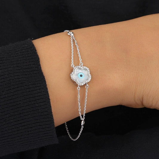 Evil Eye Natural Diamond Bracelet