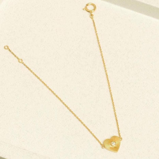 Heart Medallion Diamond Bracelet