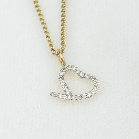Heart Diamond Charm Pendant