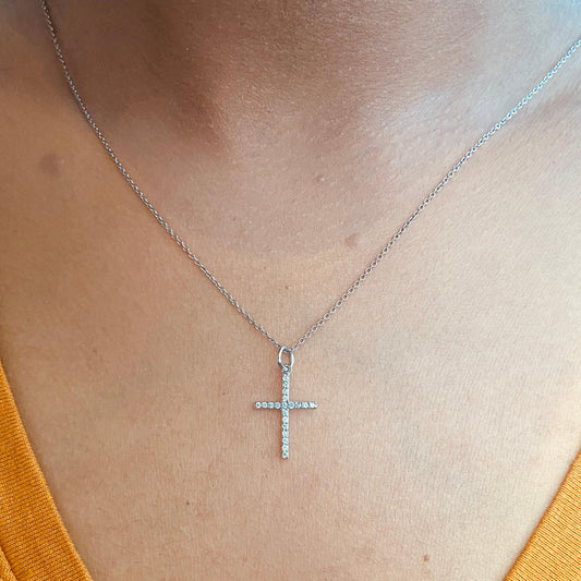 Cross Diamond Charm Pendant