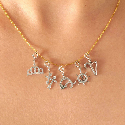 Fish Diamond Charm Pendant