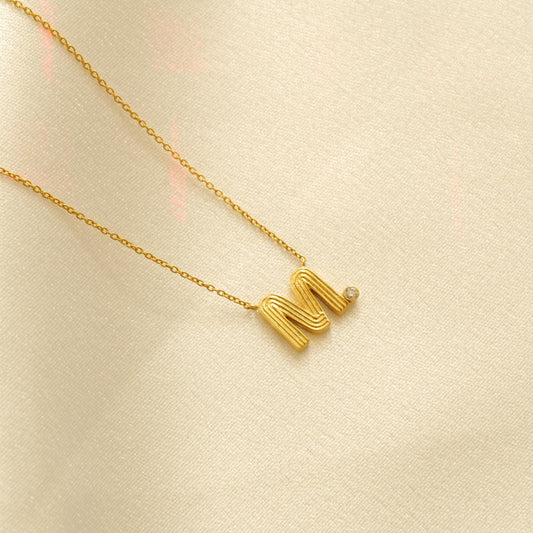 Personalized Initial Natural Diamond Necklace