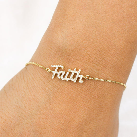 Faith Diamond Chain Bracelet