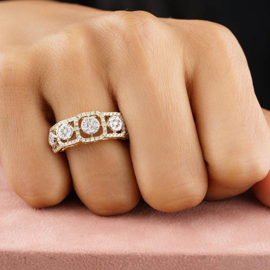 Diamond Halo Eternity Ring