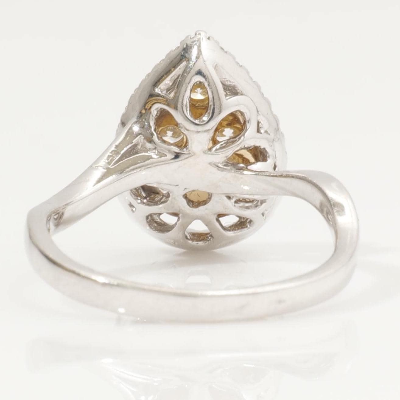 Pear Halo Diamond Ring