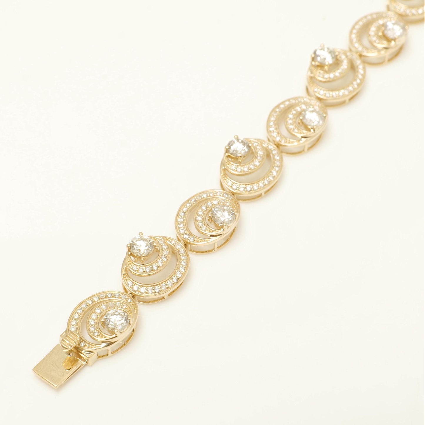 Spiral Natural Diamond Tennis Bracelet