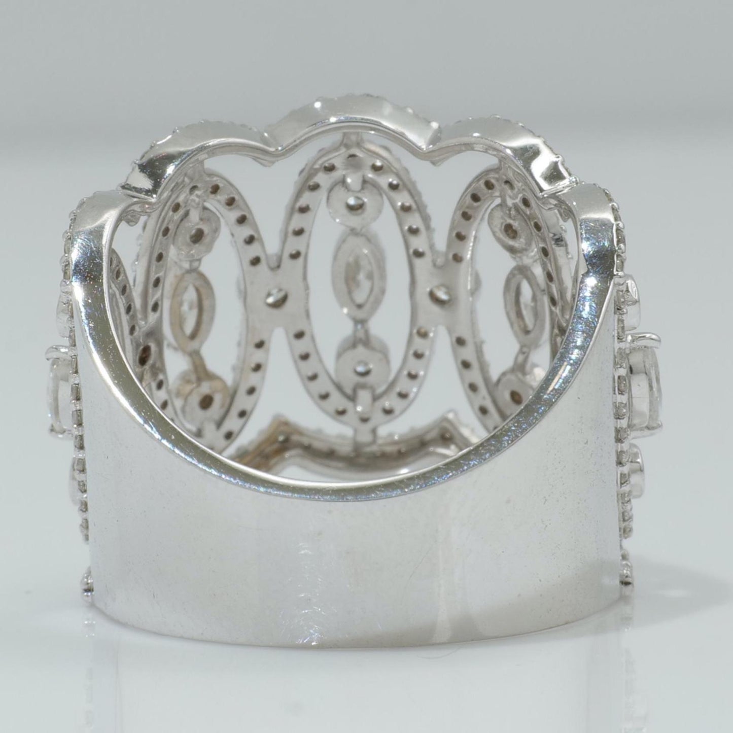 Marquise Wide Diamond Band Ring