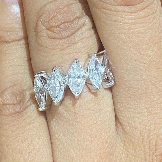 Marquise Natural Diamond Ring