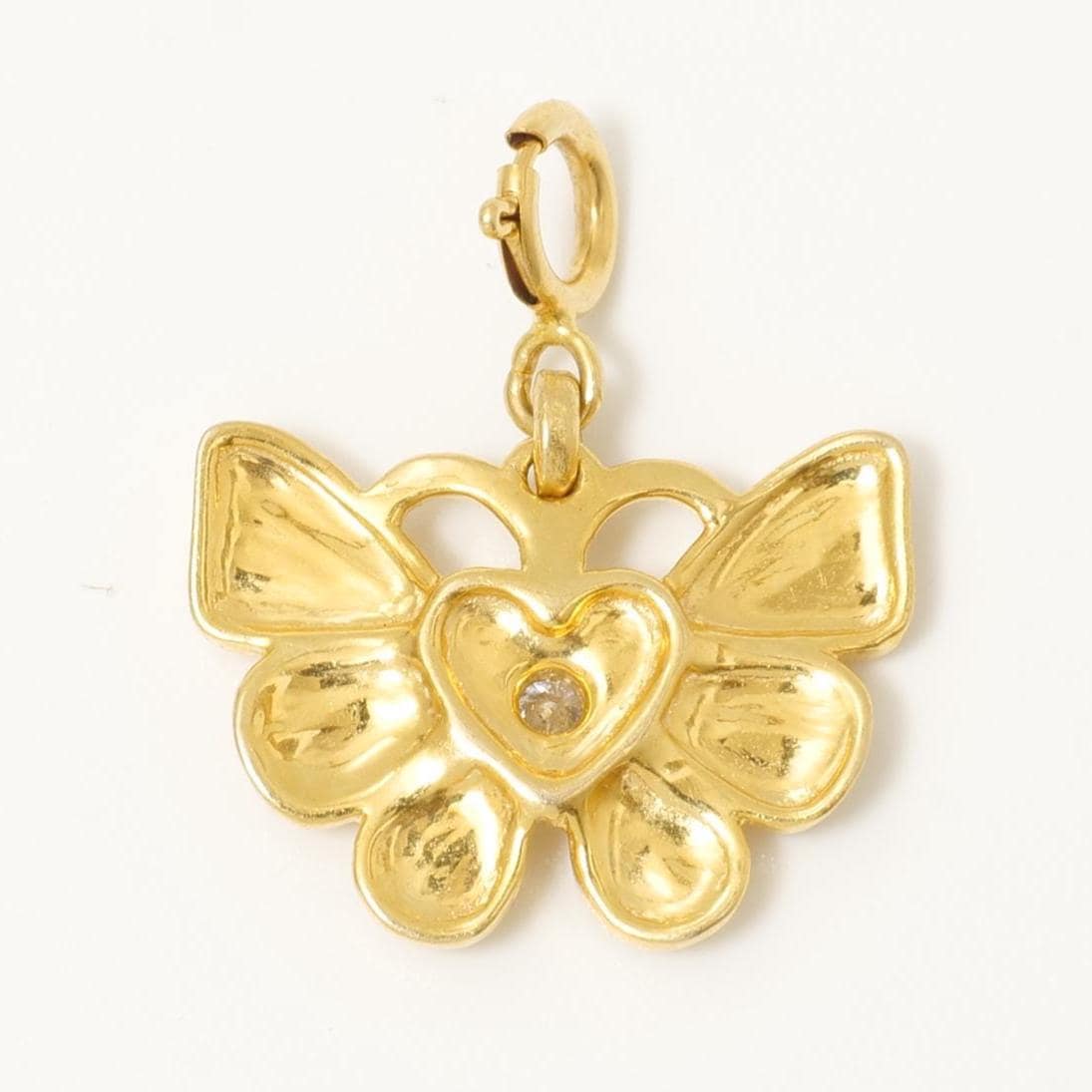 Butterfly Heart Diamond Charm
