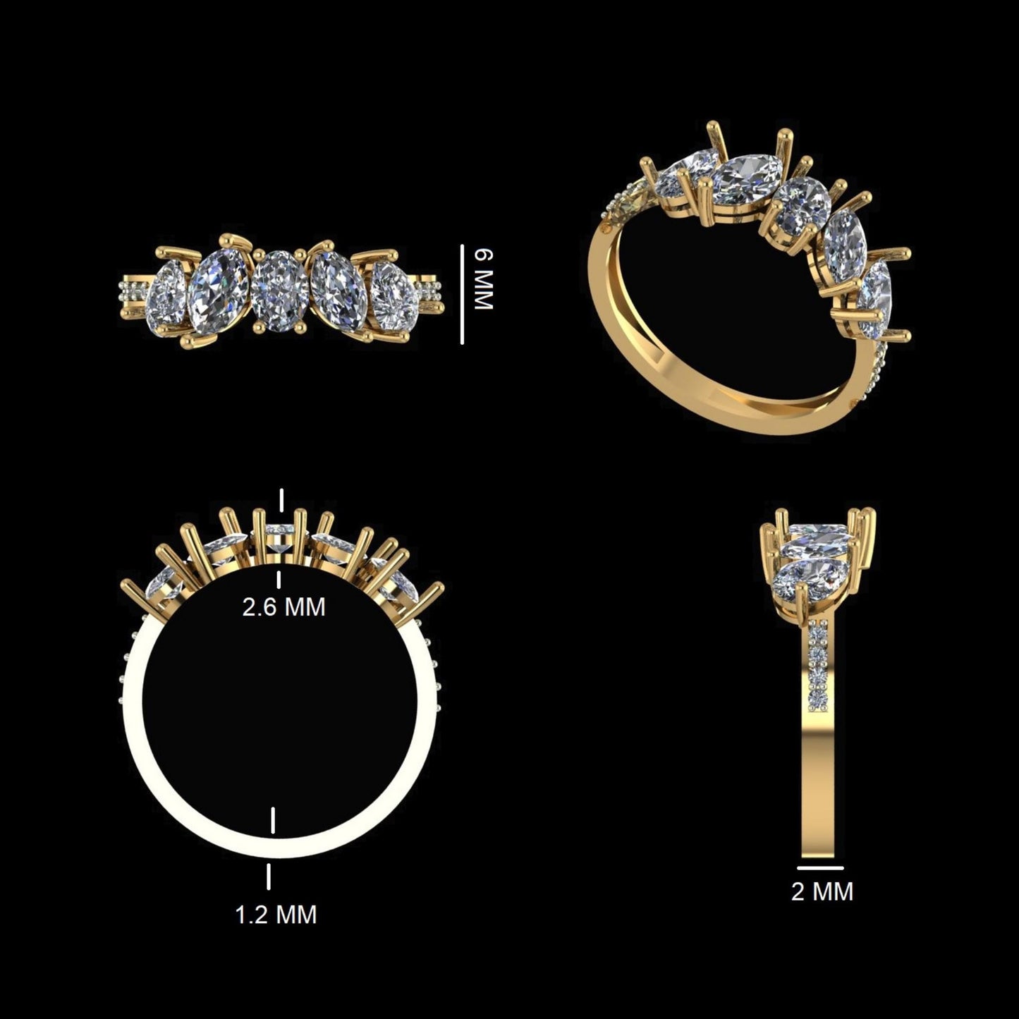 Five Stone Diamond Ring