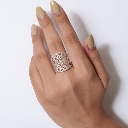 Filigree Natural Diamond Ring
