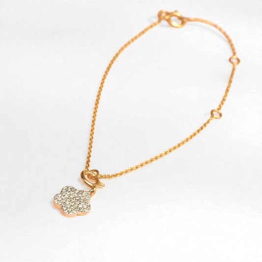 Diamond Flower Charm Pendant