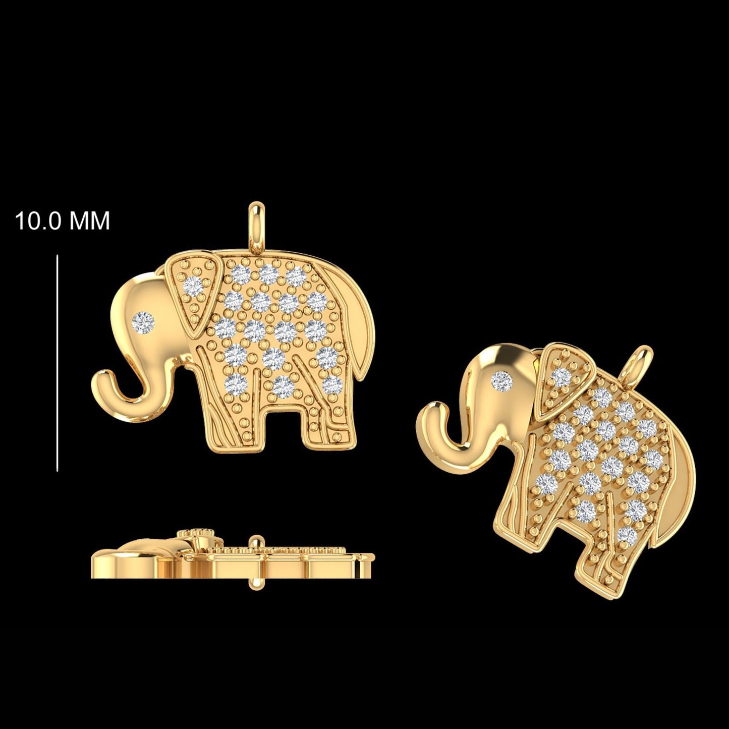 Elephant Diamond Charm