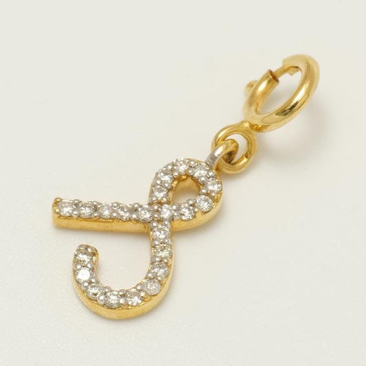 Initial Diamond Charm Pendant