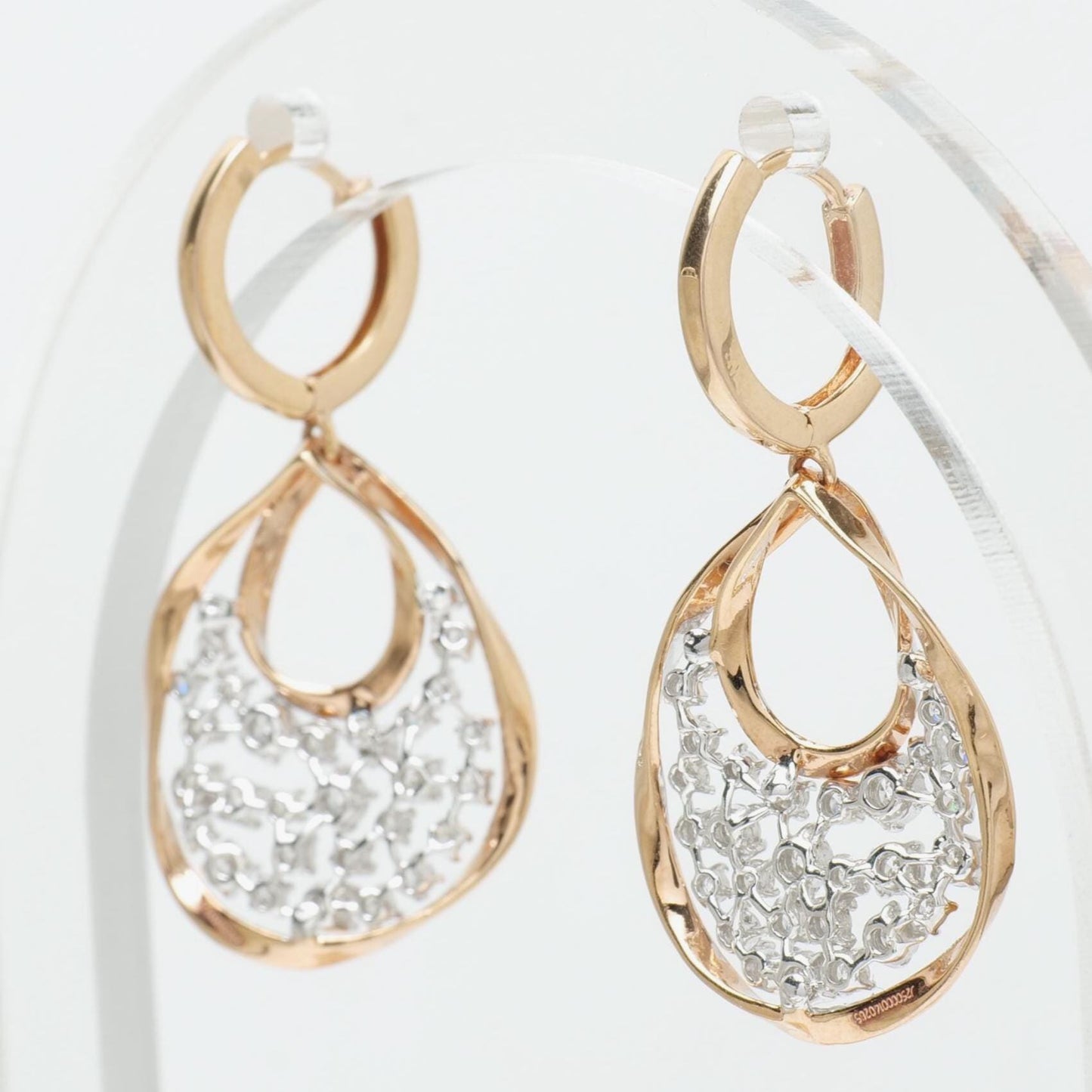 Teardrop Natural Diamond Dangle Earrings