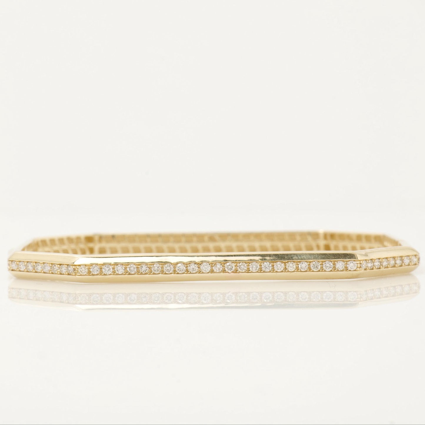 Hexagon Natural Diamond Bangle