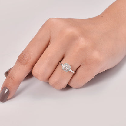 Cushion Halo Diamond Ring