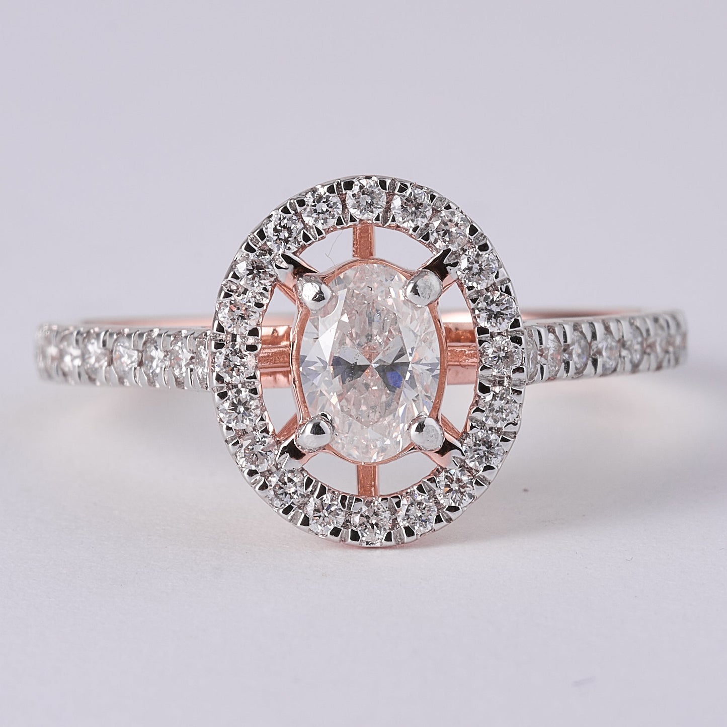 Halo Oval Diamond Engagement Ring