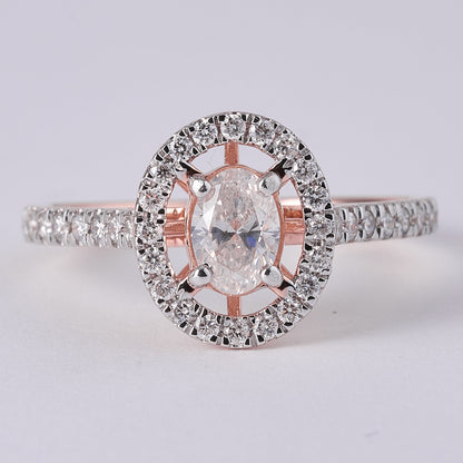 Halo Oval Diamond Engagement Ring