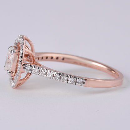 Halo Oval Diamond Engagement Ring