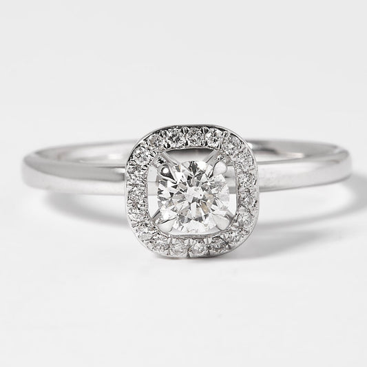 Cushion Halo Diamond Ring
