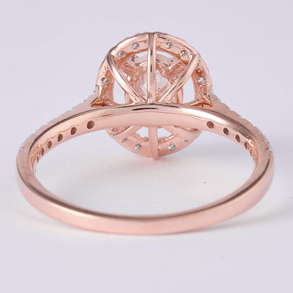 Halo Oval Diamond Engagement Ring