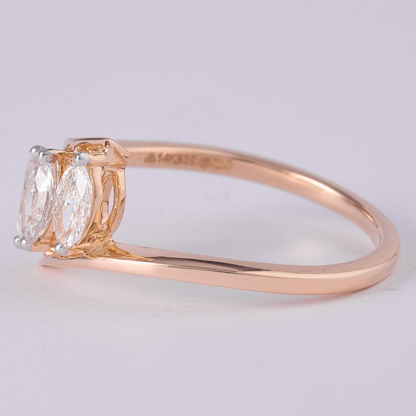 Marquise Three Stone Diamond Ring