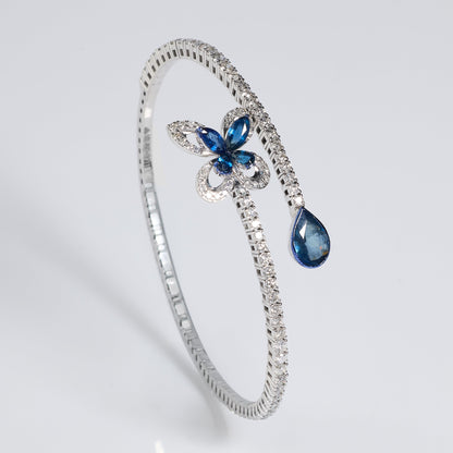 Blue Stone Butterfly Bracelet