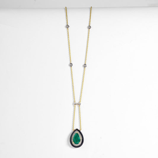 Emerald Drop Pendant Necklace