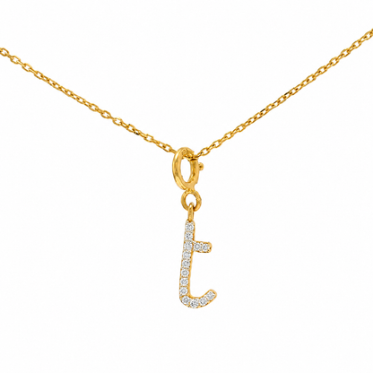 Initial Diamond Charm Pendant
